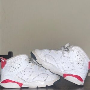 White and Red Jordans